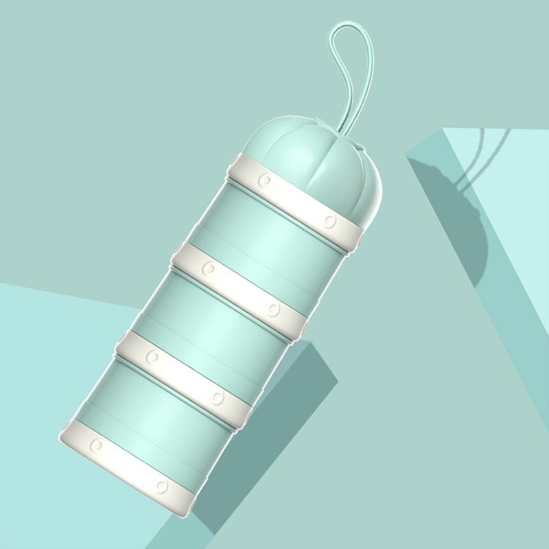 3 Layer Baby Food Storage Box Portable Mini Baby Feeding Milk Powder Container Organizer Box Food Storage Container: green S06