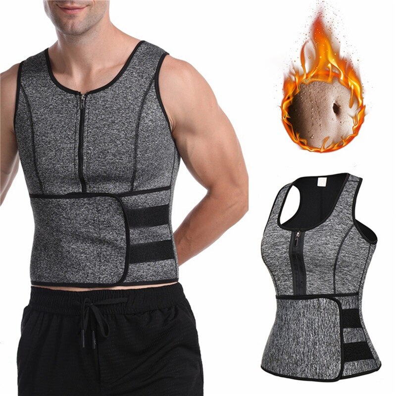 Chaleco de Fitness de para hombre, chaleco masculino de , corsé de vientre y cuerpo, corsé de Fitness sudoroso,
