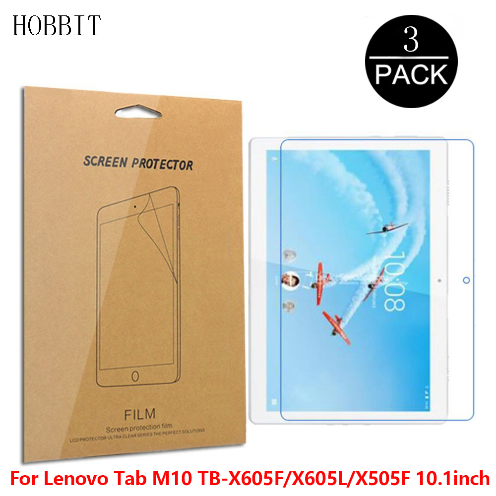 3 pçs protetor de tela para lenovo tab m10 TB-X605F TB-X605L TB-X505F 10.1 polegada tablet claro lcd anti-risco película protetora do animal de estimação: Tab M10 10.1inch