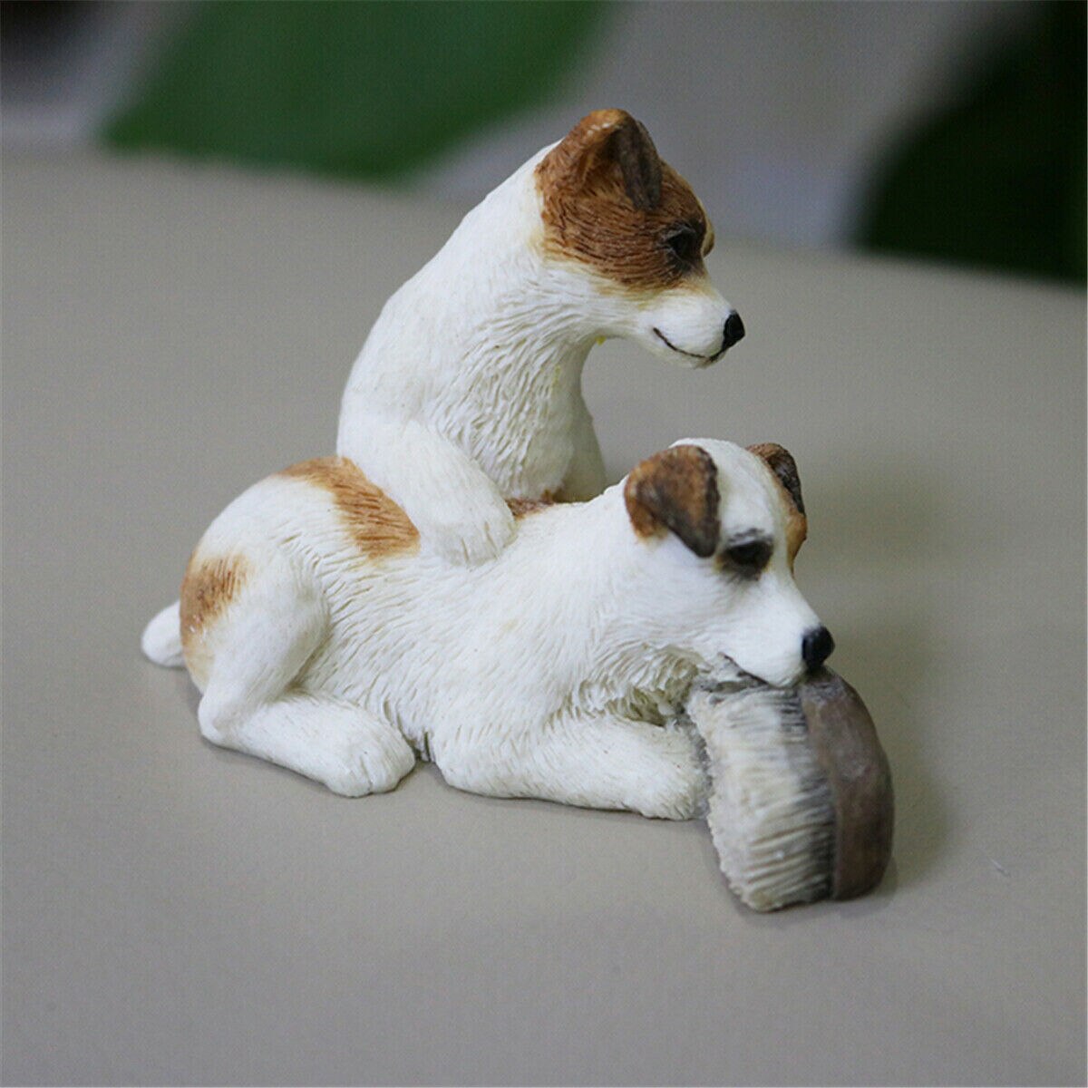Jjm jack russell terrier hund kjæledyr figur canidae dyr bil dekor samler leketøy modell pedagogisk for barn voksne barn