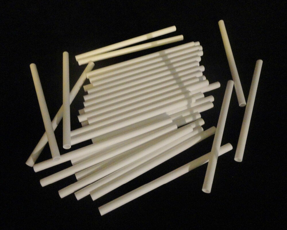 Tubo de cerámica de alúmina/OD * ID * longitud = 1,5*0,8mm * 100mm/aisladores de un solo diámetro/termoestabilidad buena/aislamiento