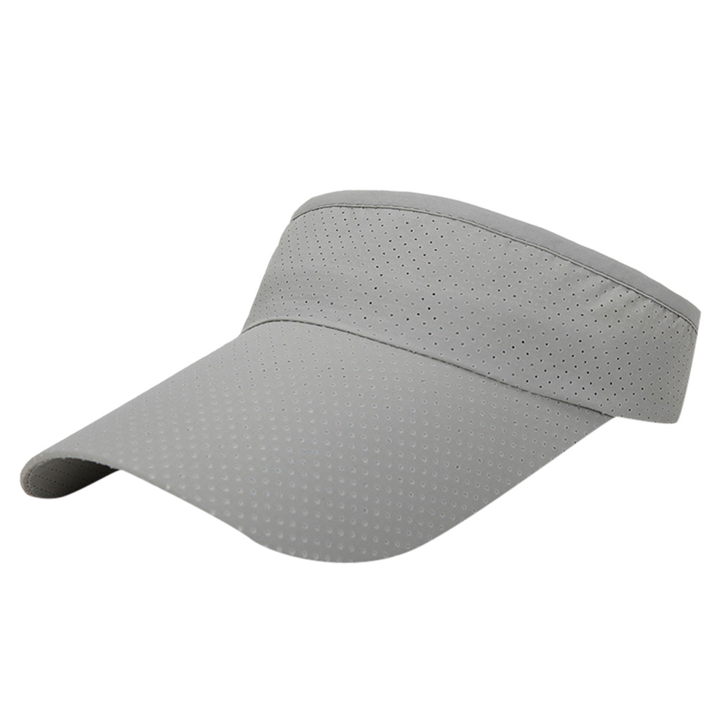 1PCS Men And Women summer Sun Hats packable sun visor hat with big heads wide brim beach hat UV protection cap #35: Light Gray 