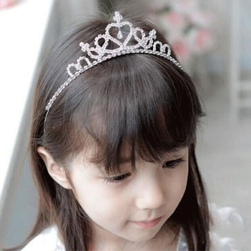 Baby Crystal Tiara Haarelastiekjes Baby Meisjes Hoofddeksels Party Accessiories Kids Meisjes Hoofdtooi Kinderen Bridal Prinses Prom Crown