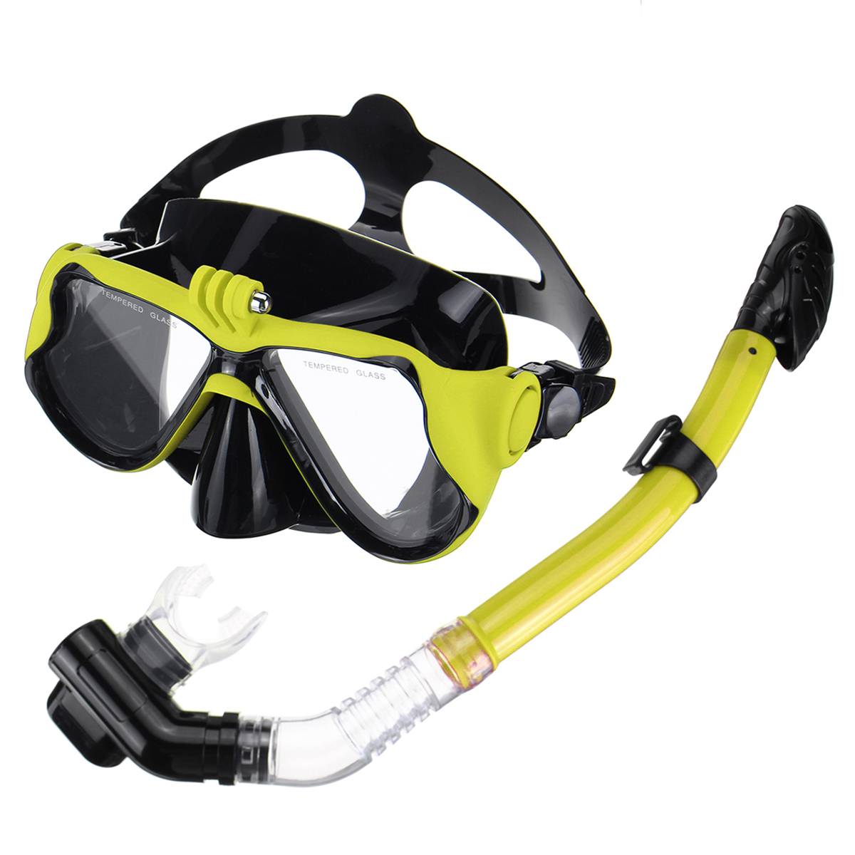 Populaire Sgodde Professionele Onderwater Camera Duikbril Duik Snorkel Zwembril Voor Gopro Sport Camera Strap: Yellow
