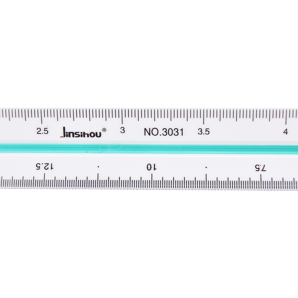 1 x Scale Ruler 1:20/25/50 /75/100/125 Plastic Triangular Ruler Scale Measurement