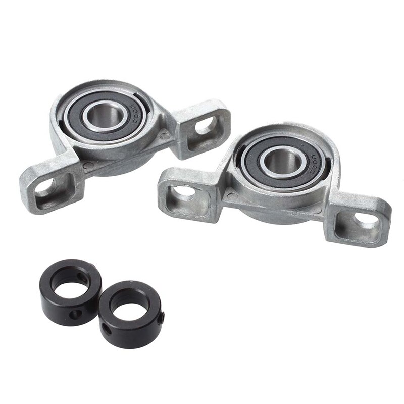 1Pcs KP08 Pillow Block Cast Housing 8 x 20 x 6Mm Insert Ball Bearing & 2Pcs Aluminum Zinc 10 Mm Pendulum Ball Bearing Long Arm U
