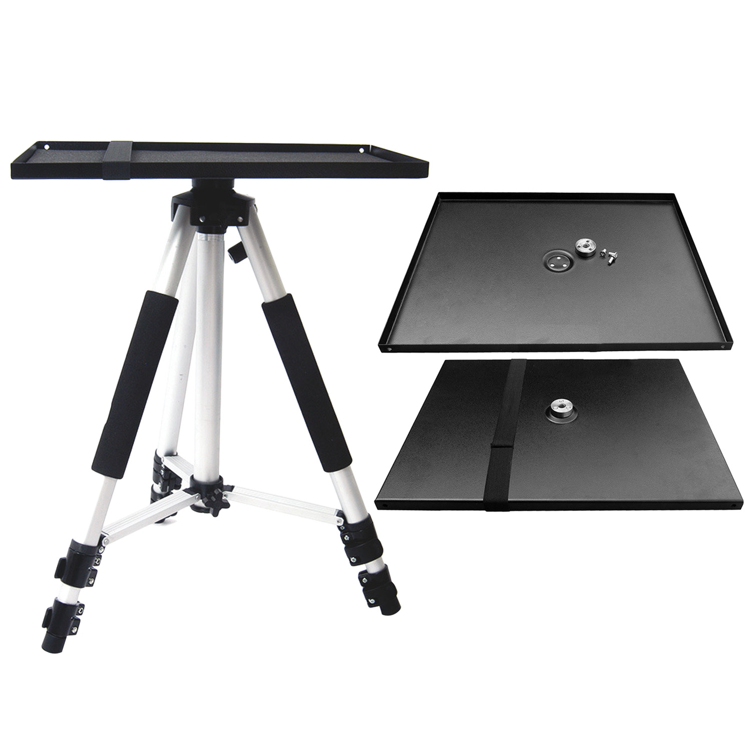 Besegad 39x29cm Universal Metal Tray Stand Glasplaat Platform Houder voor 3/8inch Statief Projectoren Monitoren laptops