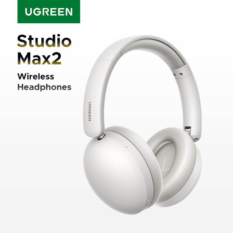Bezprzewodowe słuchawki Bluetooth UGREEN Studio Max2, czas odtwarzania 80 godzin, słuchawki douszne HiFi Stereo z mikrofonem, Bluetooth 5.4