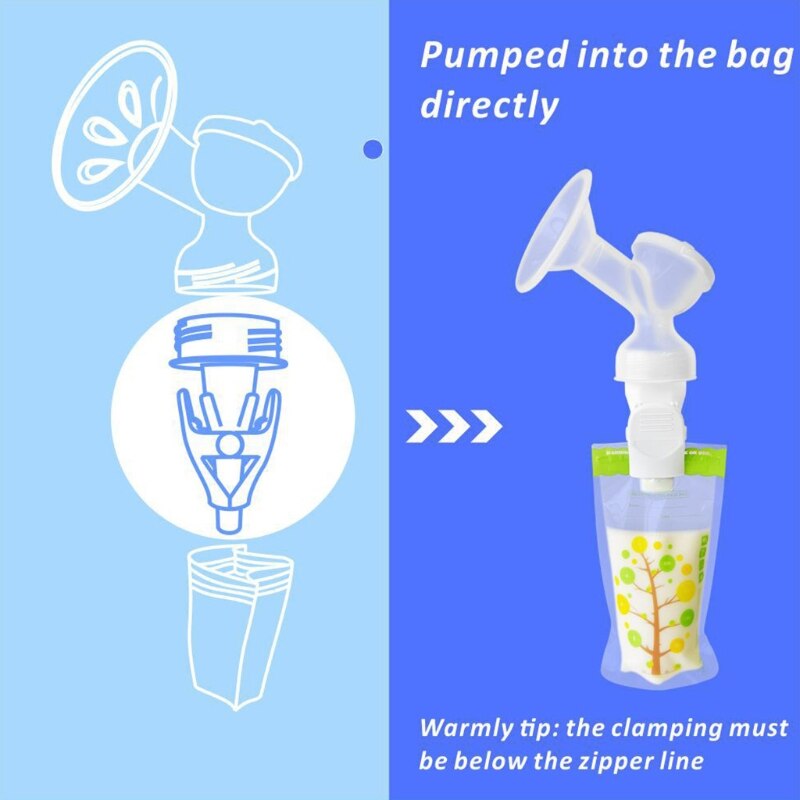 Sacs de stockage de lait maternel de bébé pince de convertisseur d'adaptateur d'agrafe pour le connecteur Standard de tire-lait de calibre