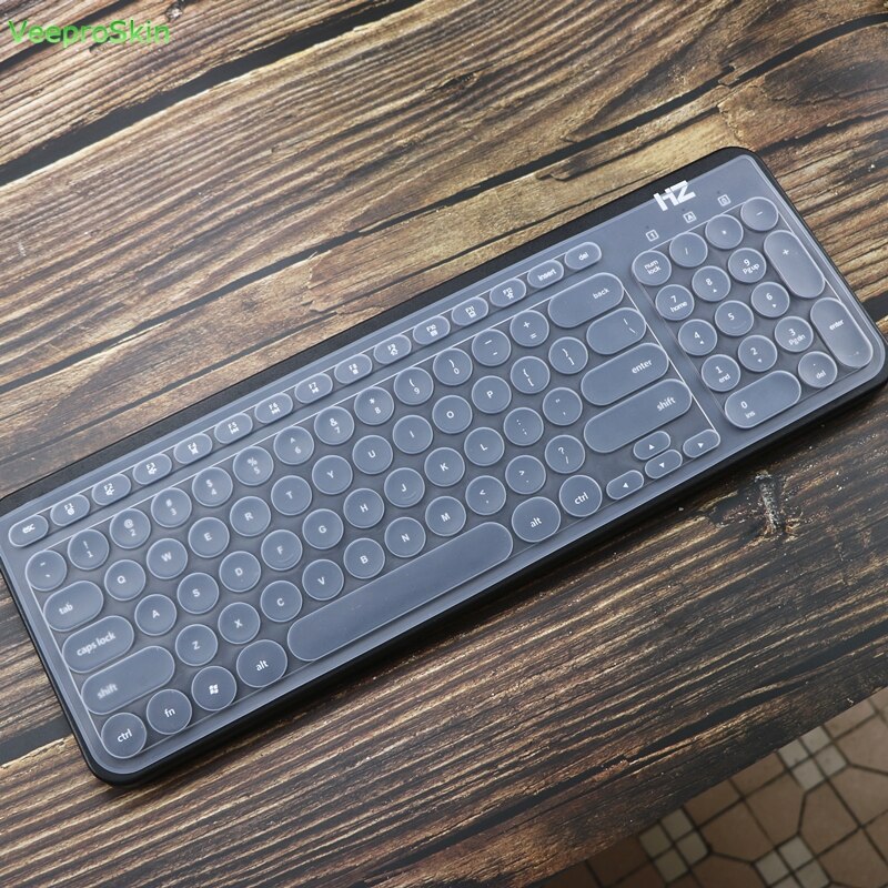 Pour Logitech K780 multi-dispositif sans fil clavier Silicone ordinateur portable clavier couverture peau protecteur: Clear