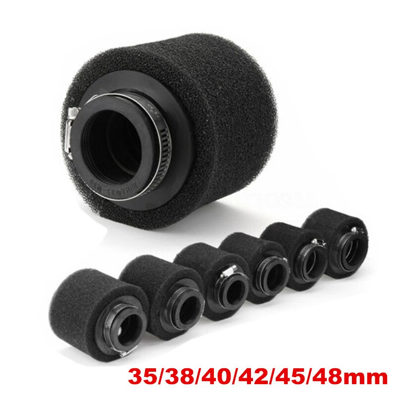 35/38/40/42/45/48mm suorakaula-sieni yleiskäyttöinen moottoripyörän ilmansuodattimen mopo 50cc-250cc mönkijän skootterin maastopyörälle