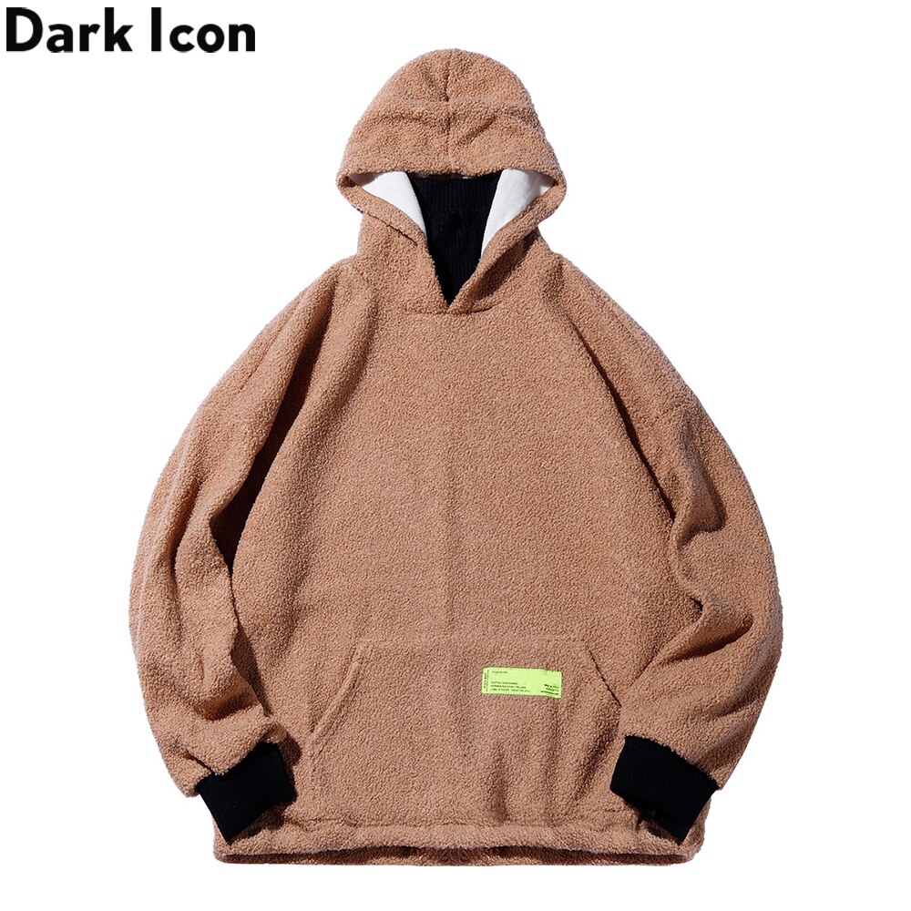 Dark Icoon Voorvak Hoodie Mannen Winter Oversized Sweatshirts Met Hoodie Preppy Stijl Hoodies