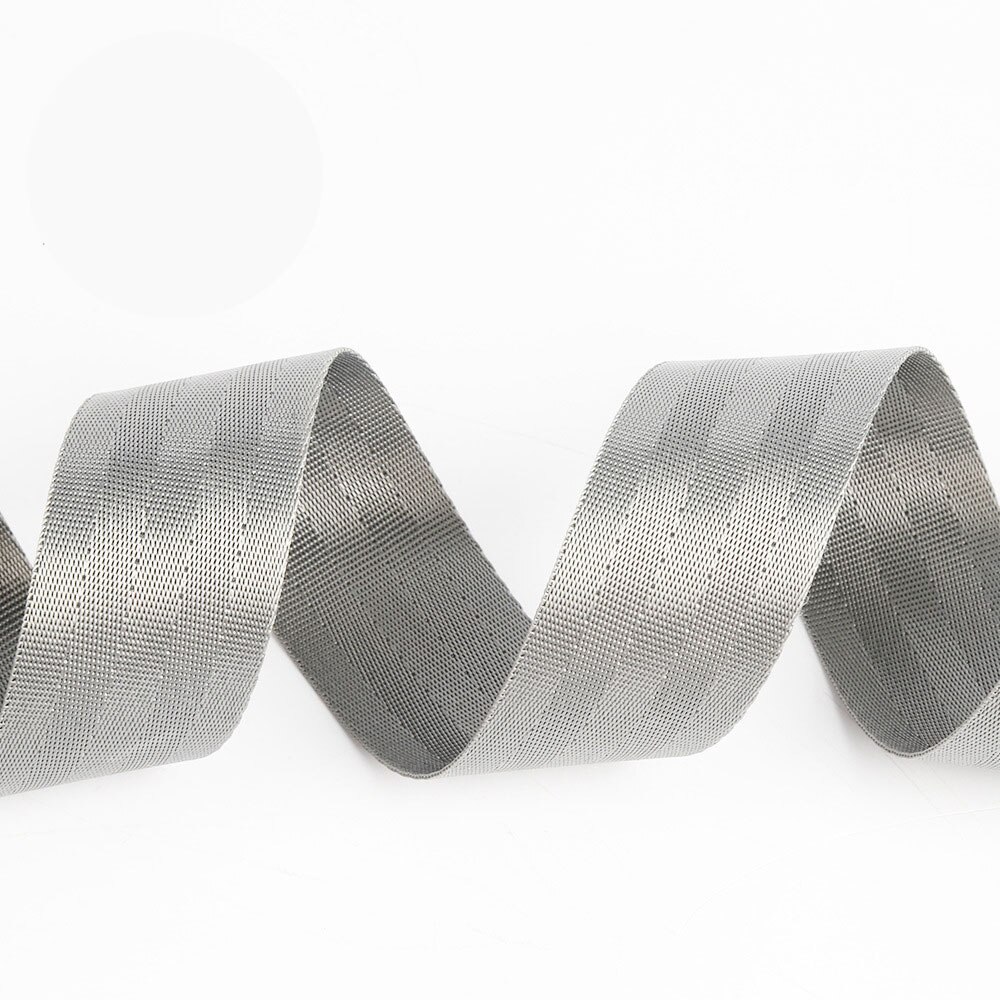 5M Nylon Webbing Safety Belt Grey Coffee Black Computer Jacquard Ribbon Children Car Seat Strapping Sewing Bag Belt Accessories: grey 50mm