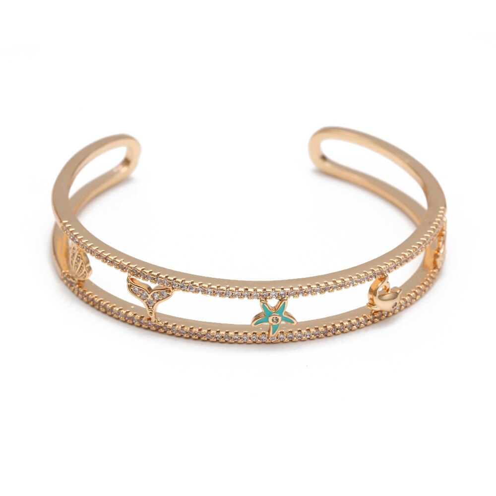 Lucky Eye Goud Kleur Bangle Open Manchet Armband Evil Eye Vlinder Hart Fatima Hamsa Hand Armband Voor Vrouwen Meisjes Sieraden BD241: 4