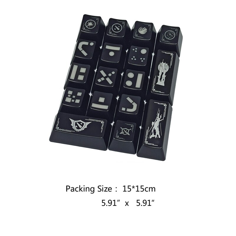 RGB Backlit Keycaps 17PCS for Numpad DIY for MX Switches Mechanical Keyboard