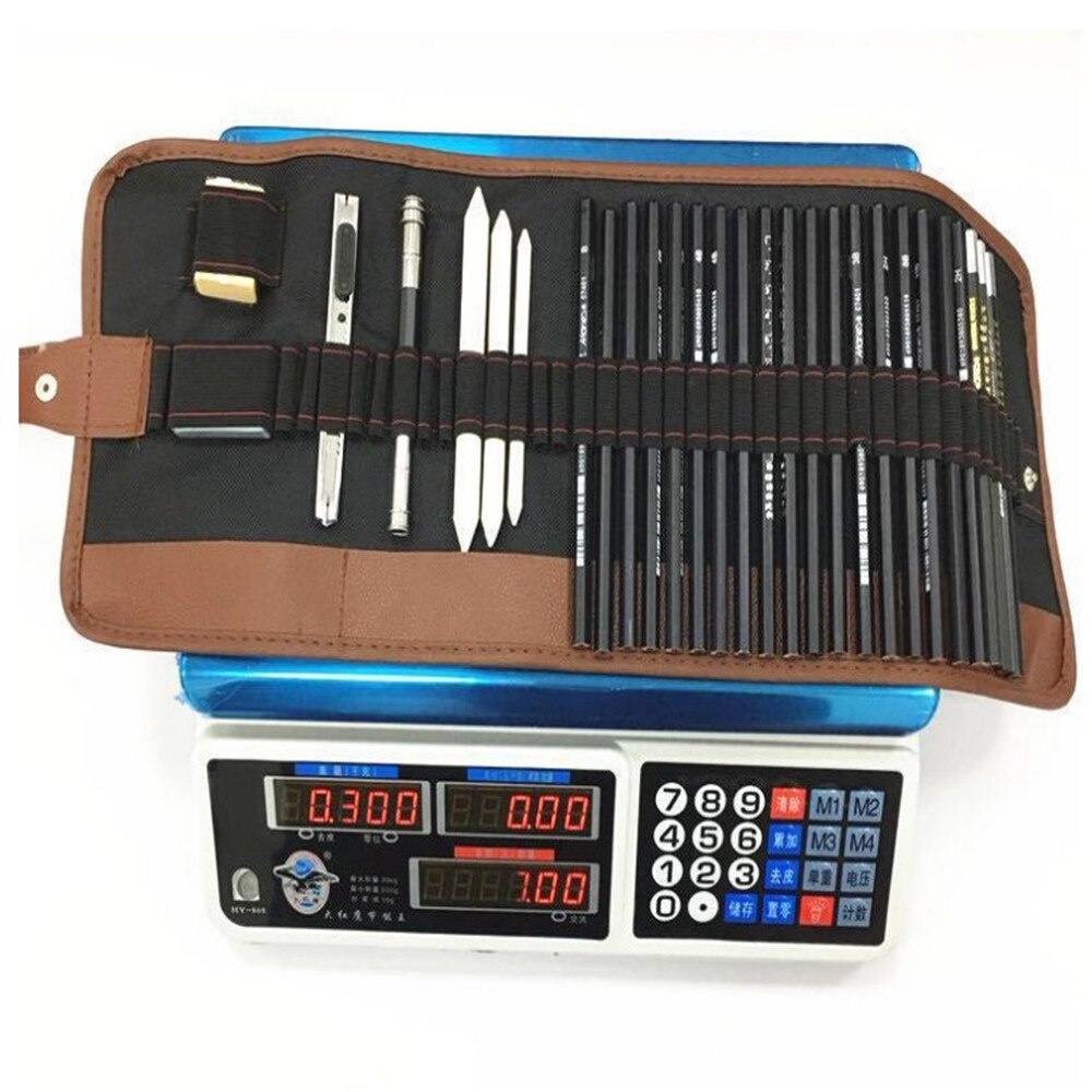 30pcs Sketch Pencil Set Drawing Beginner Sketch Kit Wood Pencil Bags For Painter School Students Art Supplies