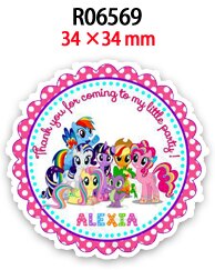 My little pony tecknat mönster plana hartser 30 st/lot tryckta för pyssel dekoration hantverkstillbehör  r0655 r0656 r0657: R06569