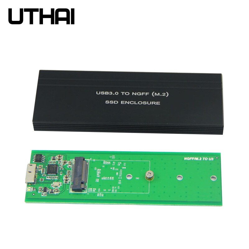 UTHAI G03 NGFF per USB3.0 scatola Mobile Del disco Rigido M.2 SSD Card Adapter Box Esterno Della Cassa per m2 SSD USB 3.0 Caso HDD