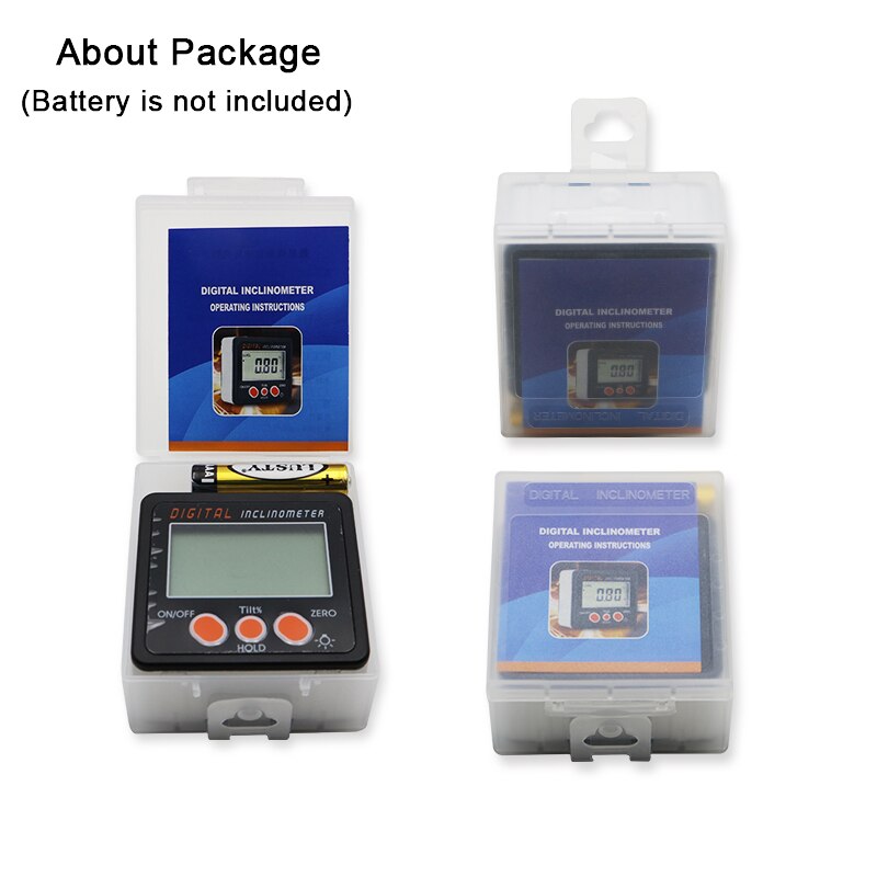 Dual Axis 360 Degree IP54 Digital Protractor Inclinometer Electronic Level Box angle meter with Magnetic Base Measuring Tools