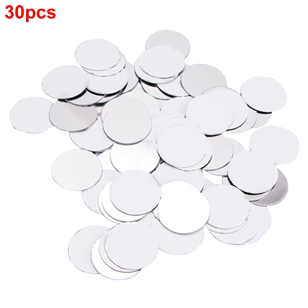 30 st smink hem kosmetika tomt rund ögonskugga verktyg för magnetisk palett metall klistermärke fyrkantig tätt diy: 1