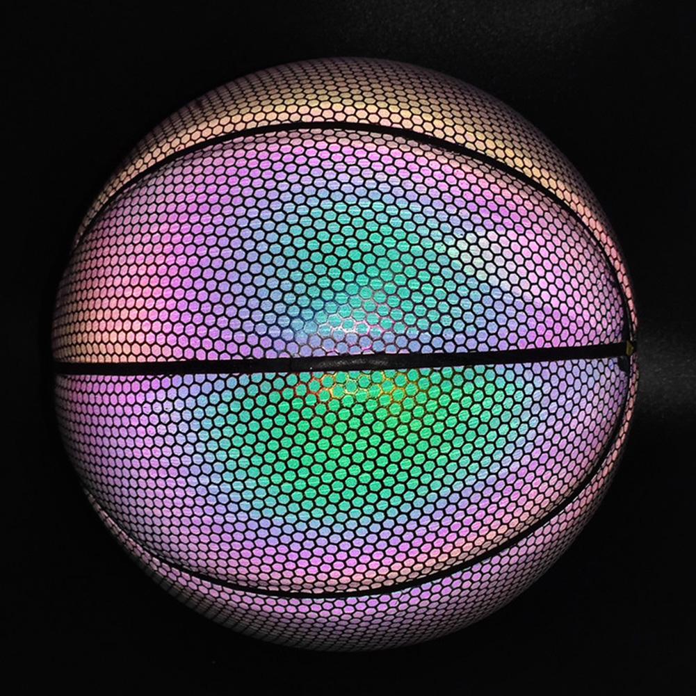 Tänd basketboll utan batteri pu glöd i mörkret basket fluorescerande ljus efter solsken officiell storlek och vikt (s