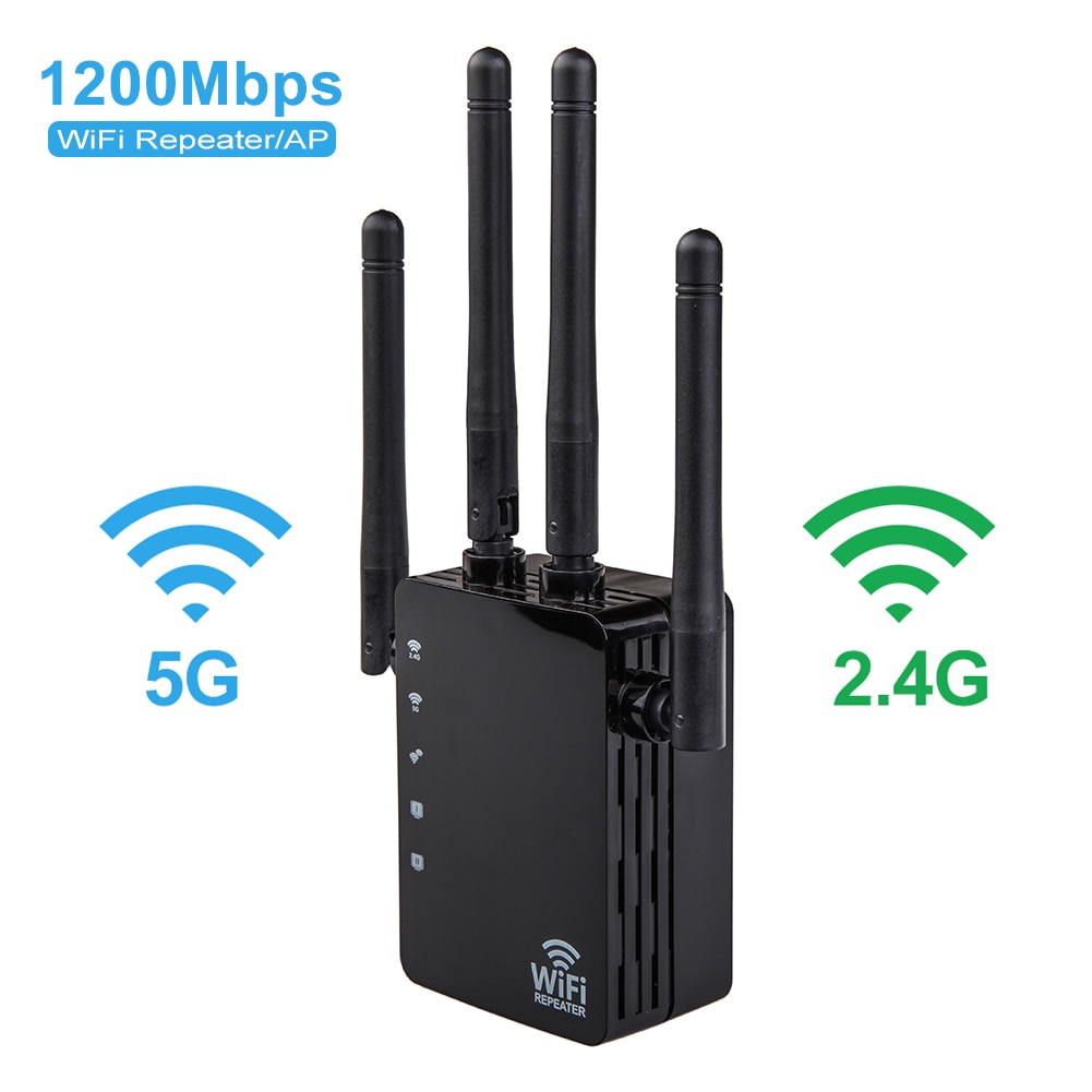 1200 mpbs 300 mbps wifi repeater wifi extender 2.4g 5g trådløs wifi booster wi fi forstærker 5 ghz wi fi signal repeater wi-fi