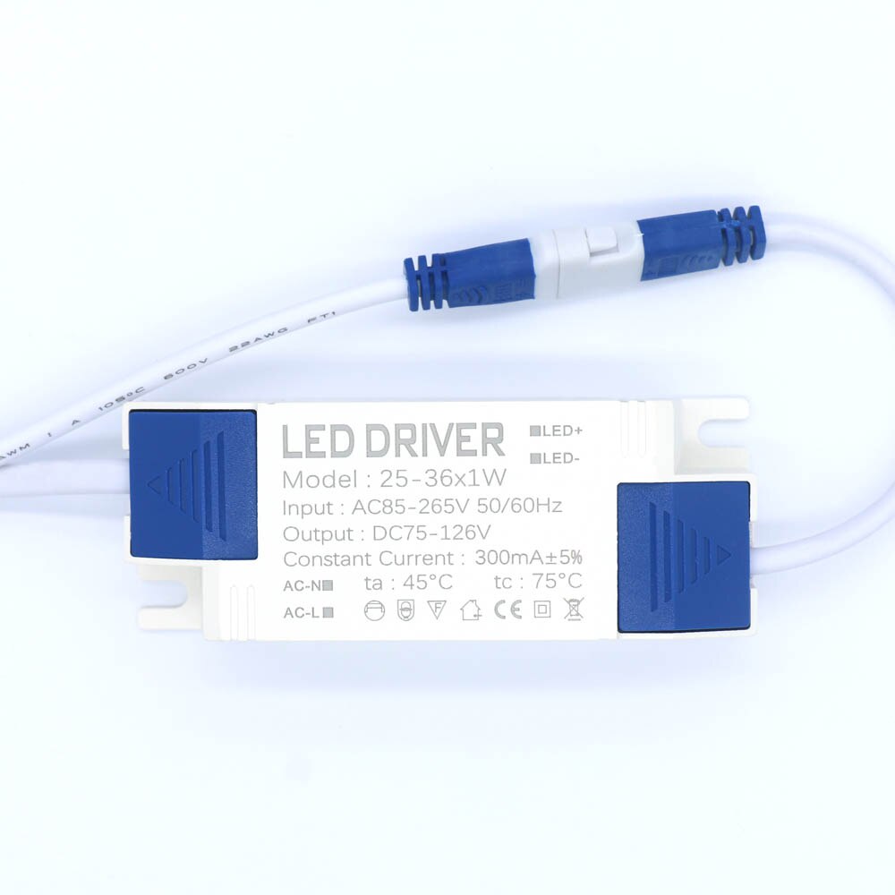 LED Power Supply Driver 1W 3W 4W 7W 8W 12W 18W 25W 36W 300mA Lighting Transformers For LED Power Light Panel Light Downlight DIY: 25-36W DC75-126V
