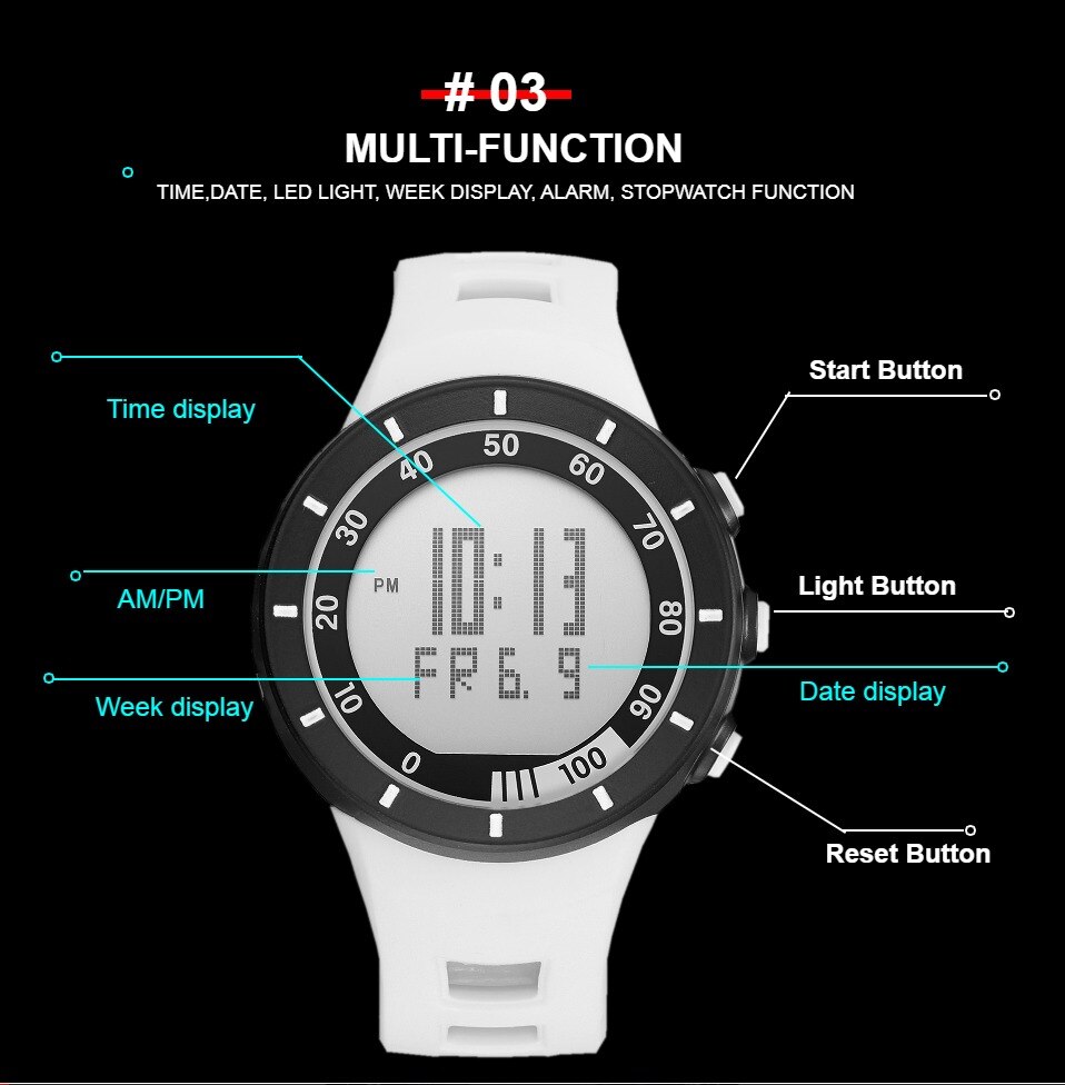 Ohsen Digitale Horloges Waterdichte Rode Mode Elektronische Led Dames Horloge Paar Horloge Voor Vrouwen Mannen Minnaar Sport Horloges