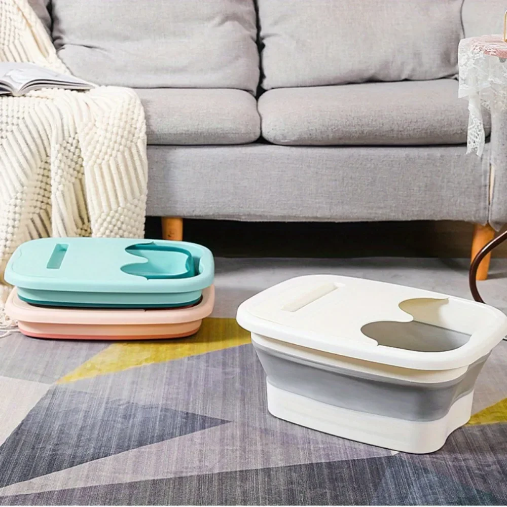 Home Foot Bath Tub Foldable Portable Thickened Foot Soaking Bucket Lavipeditum Massage Practical Plastic Simple Foots Wash Basin