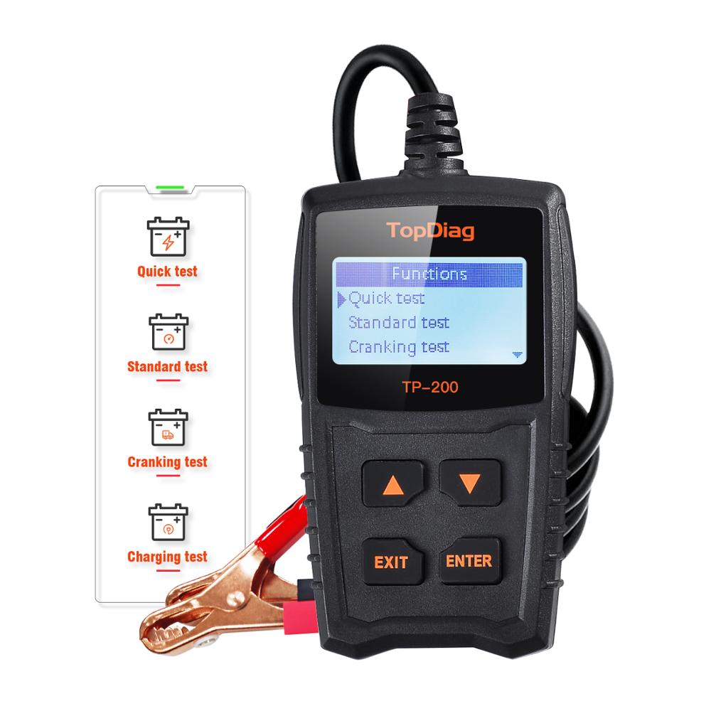 JDiag BT200 12V Car Automotive Load Battery Testers 100-2000 CCA Auto Digital Analyzer Vehicle Bad Cell Diagnostic Check Tools: Black / German
