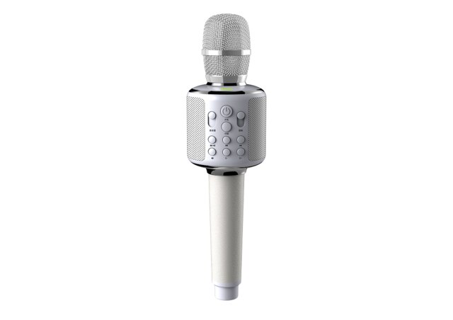 Wireless Bluetooth Karaoke Microphone with Solo/Duet Karaoke Mics, 4 in 1 Portable Handheld Singing Rechargeable Mic: White