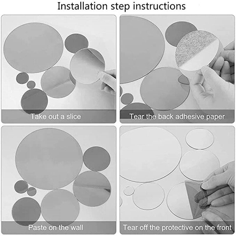 3D Acryl Cirkel Spiegel Muursticker Zelfklevende Muur Sticker Diy Woonkamer Slaapkamer Achtergrond Home Decoratie Muursticker