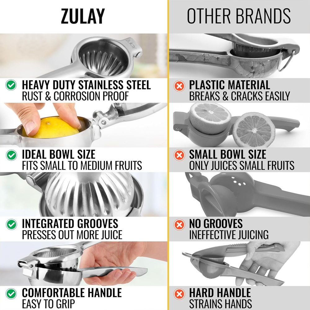 Spremiagrumi da cucina in acciaio inossidabile di alta qualità per impieghi gravosi in metallo massiccio spremiagrumi grande spremiagrumi manuale