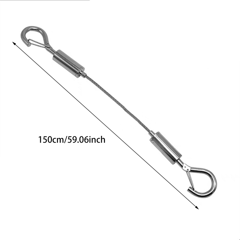Adjustable Automatic Wire Rope Spring Hook Clothesline Picture Hanging Solution System Suspension Code Stainless Steel Cable: Gold