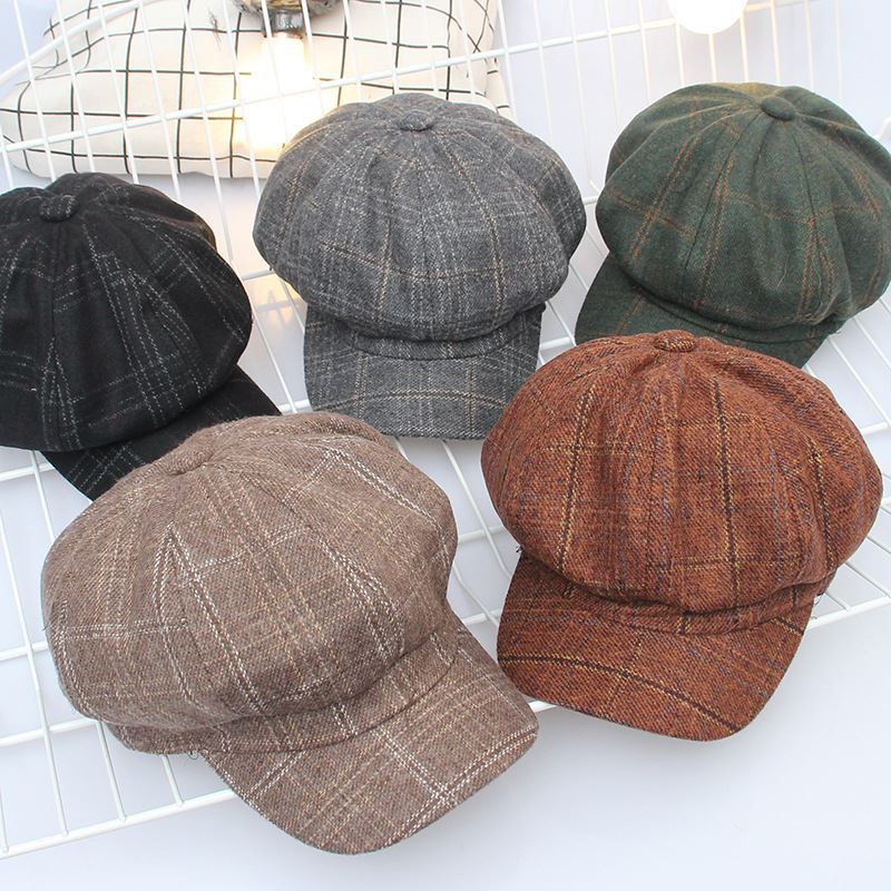 T-mao kvinder pige baret uld vinter hue hue herre kasketter vintage almindelig baret hatte ensfarvet dame vinter kasketter