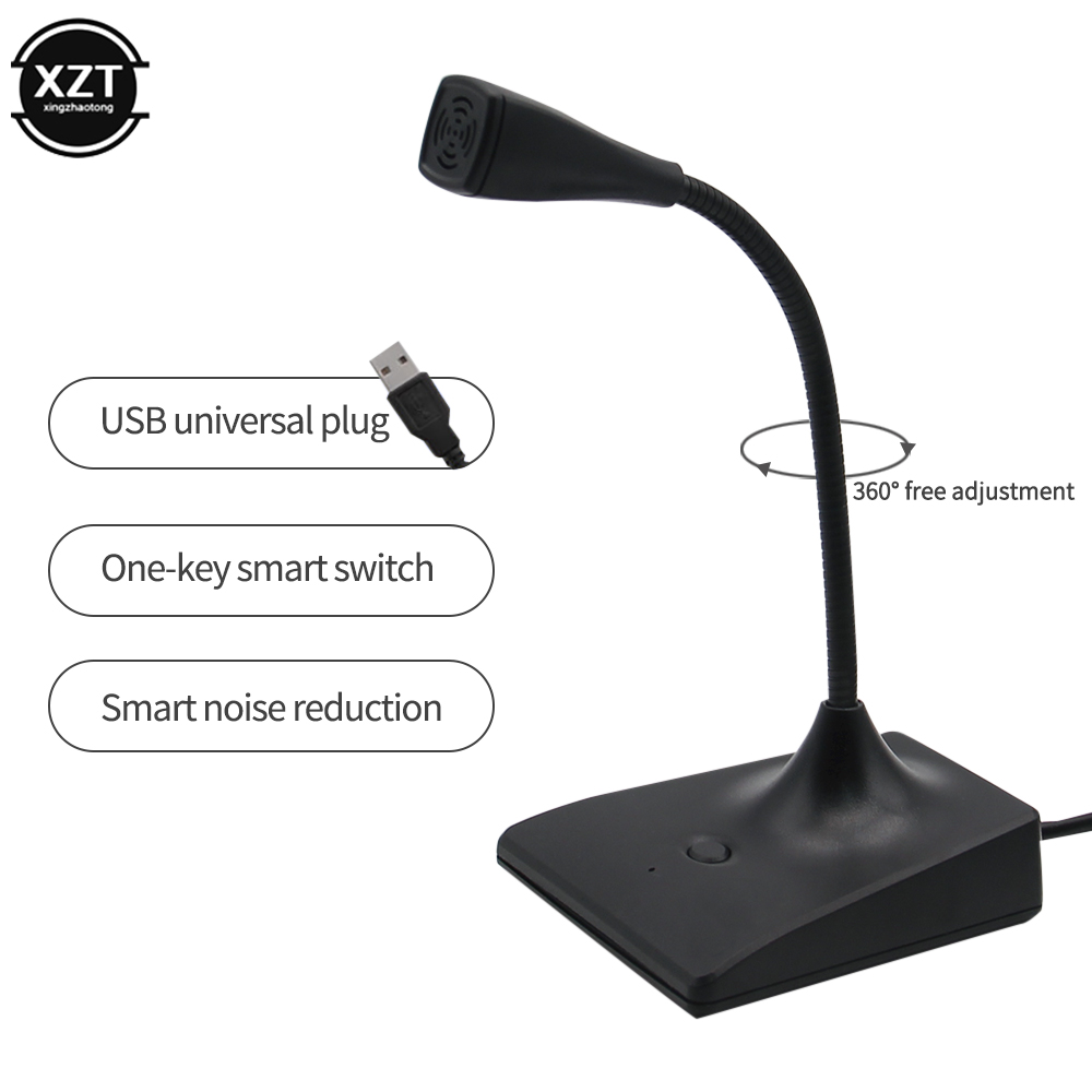 Verstelbare Usb Microfoon Computer Laptop Mini Microfoon Flexibele Buis Hals Verstelbare Pc Mic