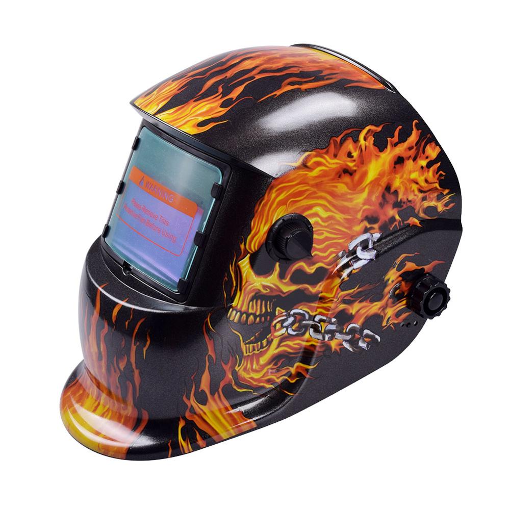 Tacklife-Máscara de Soldadura con función de oscurecimiento automático, casco de soldadura de potencia automática, modo de soldadura de molienda: YELLOW