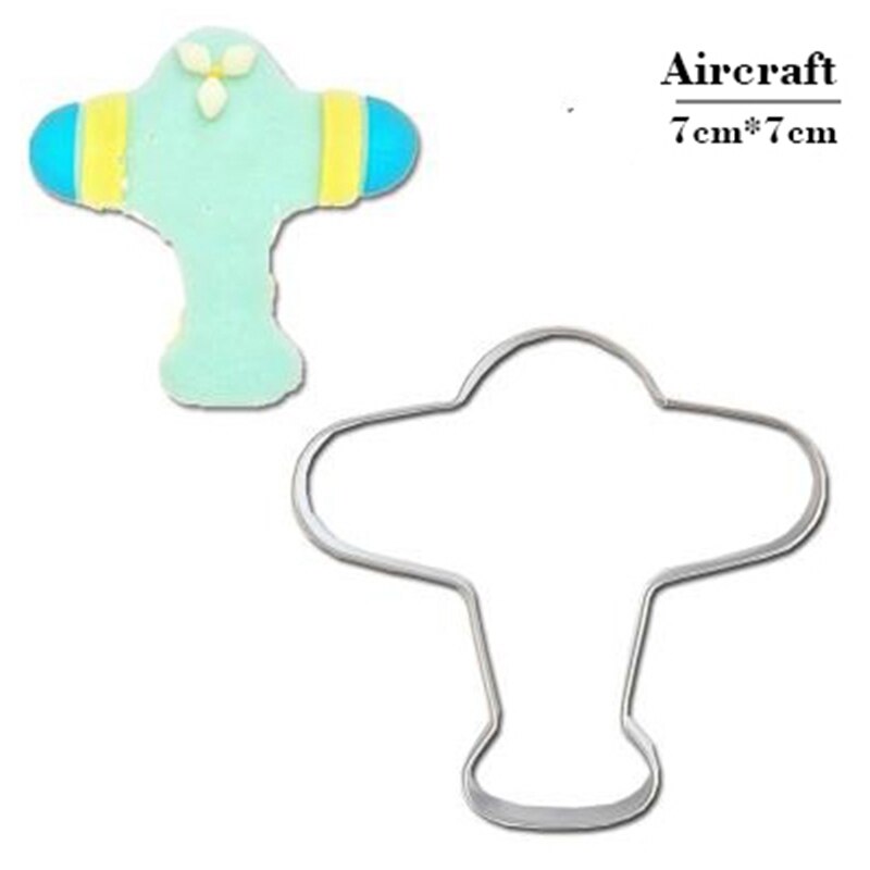 Airplane Ship And Train Cookie Tools Cake Stencil Kitchen Cupcake Decoration Template Mold Cookie Coffee Stencil Mold Baking
