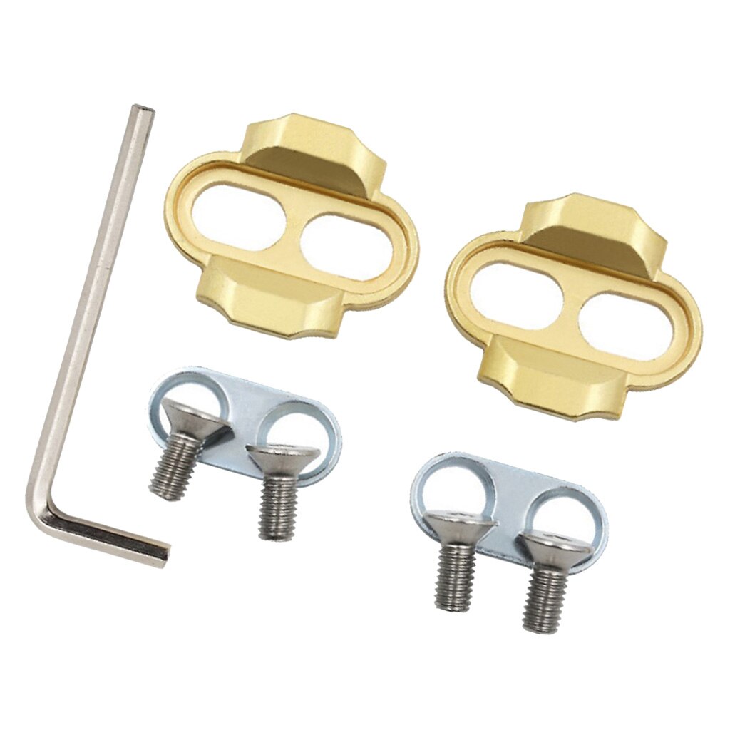 Brass MTB Bike SPD Cleats 2 Bolt Shoes Cleat for Eggbeater Clipless Pedals