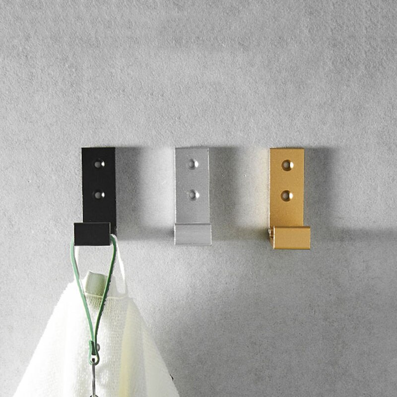 3pc aan de muur te bevestigen badkamerhaken van aluminiumlegering, goud/zilver/zwart, opvouwbaar, kledinghaak, handdoekhaak, hanger, badkameraccessoires