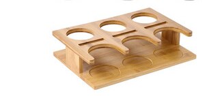 Ceramic Spice Rack Salt Shaker And Pepper Shaker Oil Bottle Set Kitchen Household Supplies For Spices Storage Jar With Cover: 6-wooden Pallet