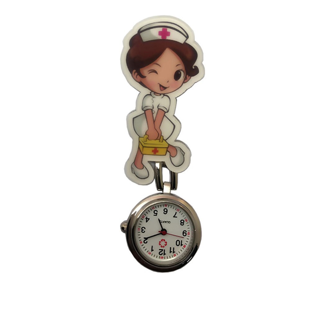 Perfect Nurse Clip-on Fob Brooch Pendant Hanging watch Star Pocket Watch Cute Nurse Doctor Wallet Watch