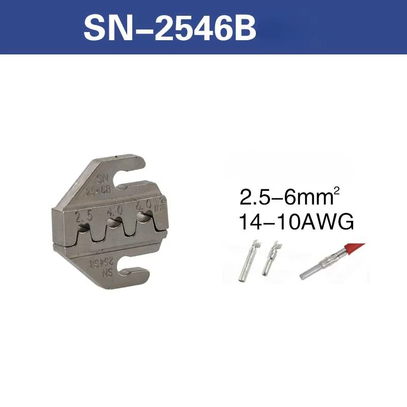 SN-serie krimptangkaak voor veerklemmen Blote aansluitingen Geïsoleerde aansluitingen 58B 2549 02C 06WF 2546B 58B 06: WHITE