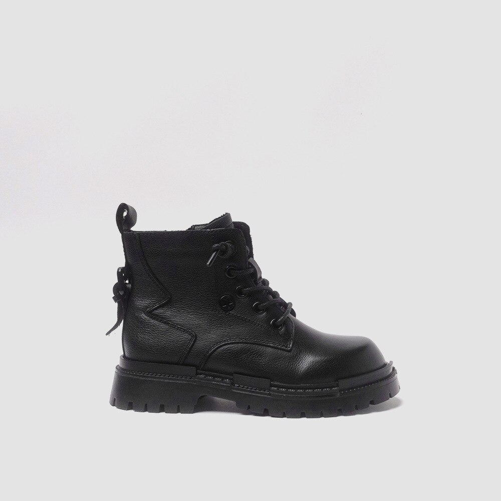 Botas Martin para niños, zapatos de negra, botas suaves de cuero de grano completo, botines para niños, Botines Chelsea, novedad de otoño: 1