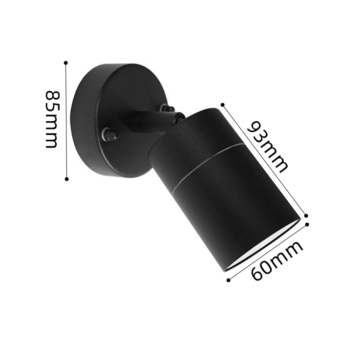 Outdoor LED GU10 Wall Lamp 5W/10W Stainless Steel Waterproof Up Down Spotlight Surface Mounted Garden Porch Wall Lighting Sconce: Warm White / 0-5W