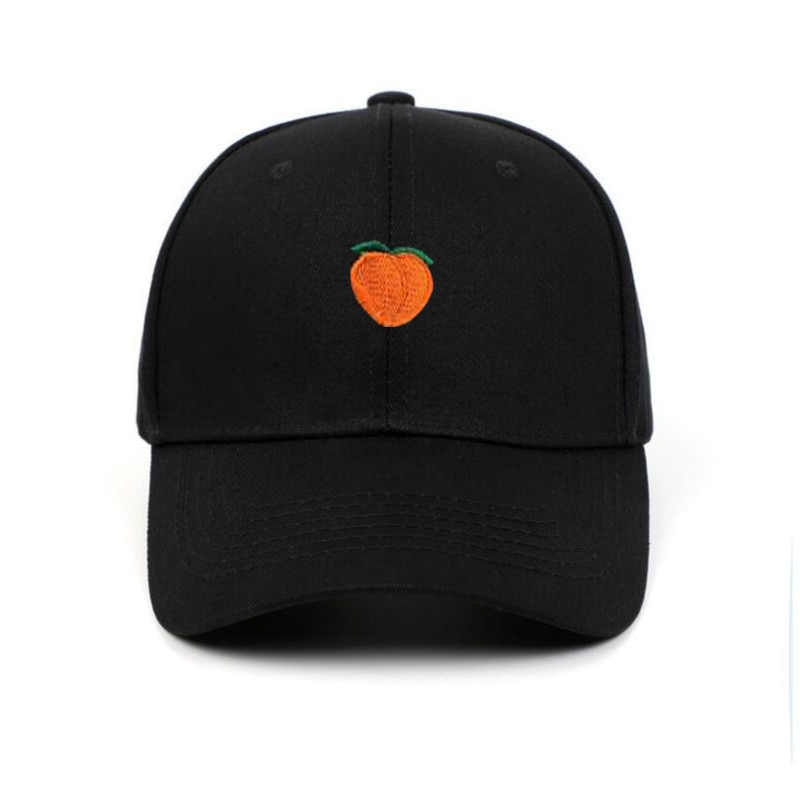 fruit baseball cap hip hop cotton embroidery peach dad hat for women outdoor sports curved sun hat snapback hat