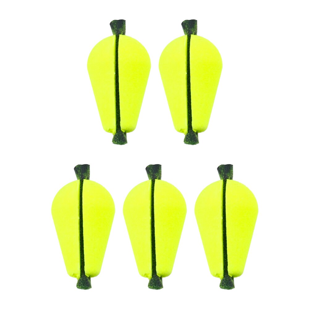 5 stk flydende fluefiskeri te dråbeform fiskeri flydende flydecylinder: Grøn