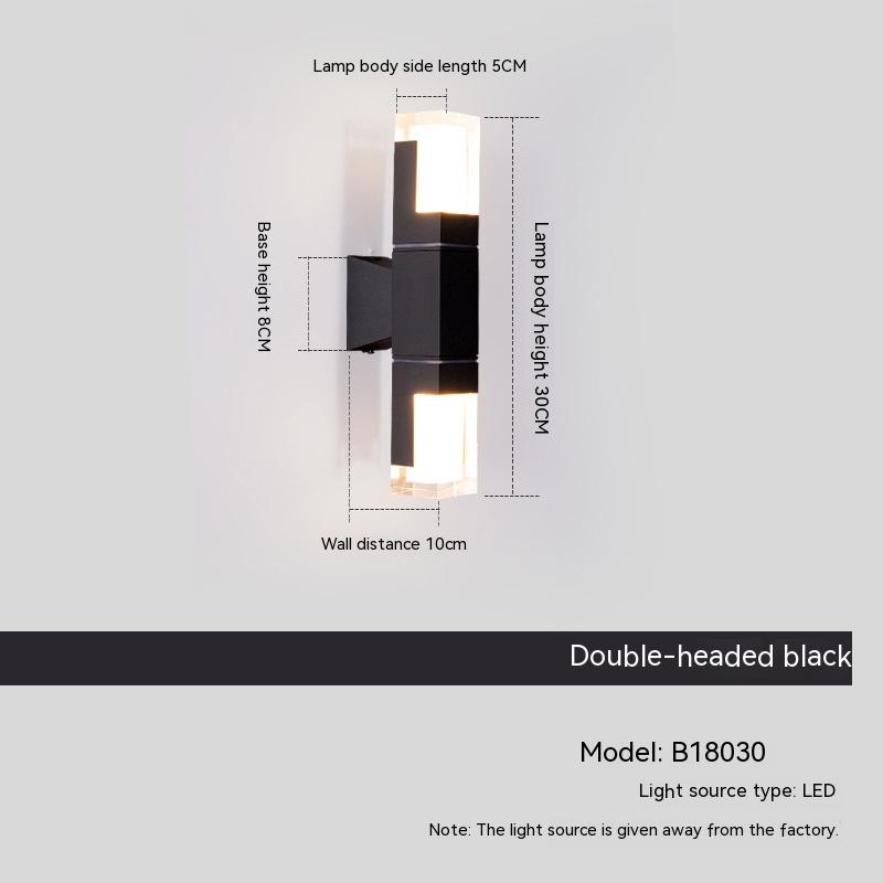 Acryl moderne eenvoudige LED-wandlamp waterdicht IP657W 14W binnen en buiten LED-wandlamp voor tuinstraatverlichting: Licht Groen / Cold White