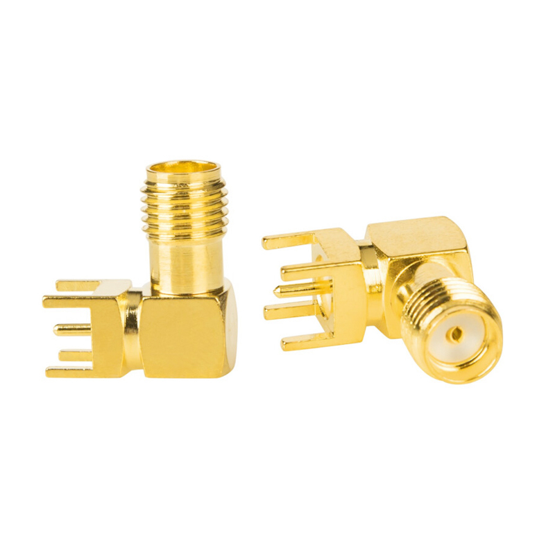 2Pcs SMA SMA-KE/KWE/KHD Female Jack Male Plug Adapter Solder Edge PCB Straight Right angle Mount RF Copper Connector Plug Socket