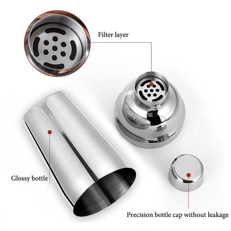 6/7/10 pz in acciaio inox cocktail shaker strumenti Bartending barista kit Martini Sharker bere miscelatore impostato con sacchetto di immagazzinaggio
